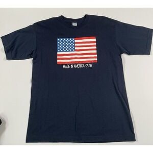 Made In America 2016 Men's T-shirt Patriotic USA Flag Size Medium 38/40 Cotton
